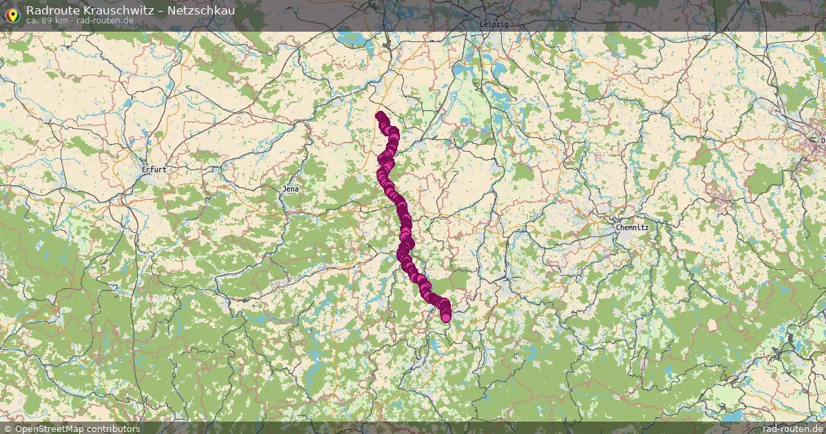 Fahrradroute Krauschwitz – Netzschkau (89 km) – Rad-Routen.de