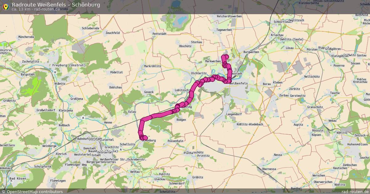 Fahrradroute Weißenfels – Schönburg