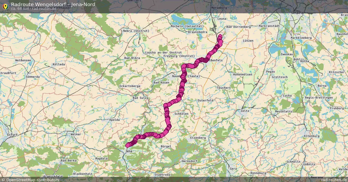 Radtour Wengelsdorf – Jena-Nord
