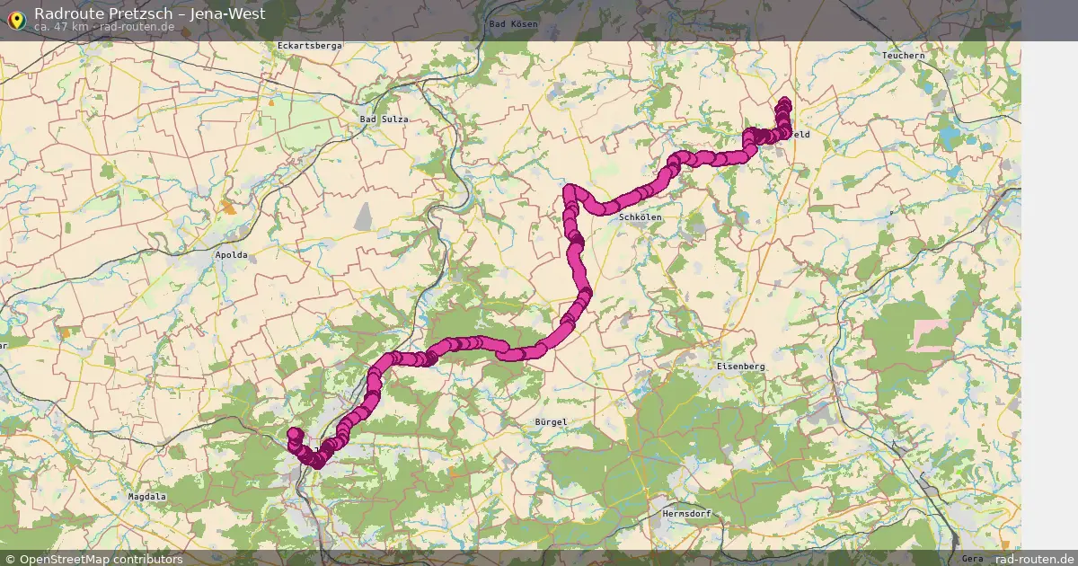Radtour Pretzsch – Jena-West