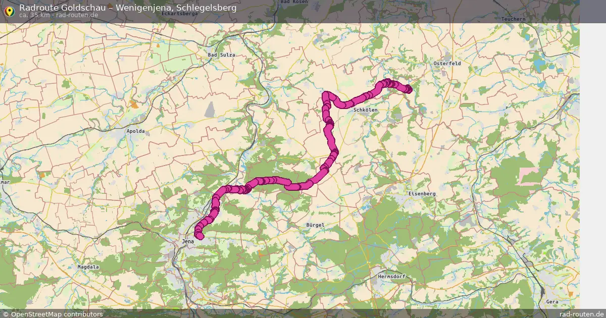 Radtour Goldschau – Wenigenjena, Schlegelsberg