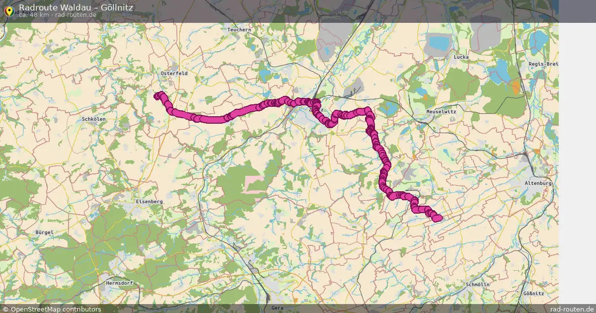 Fahrradroute Waldau – Göllnitz