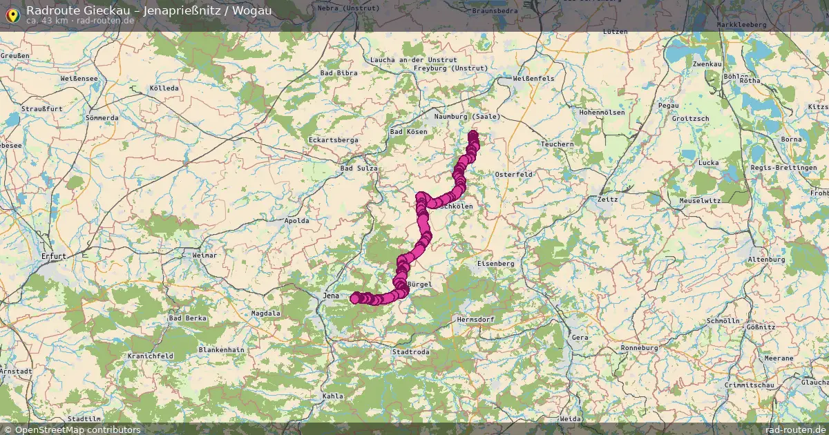 Radtour Gieckau – Jenaprießnitz   Wogau