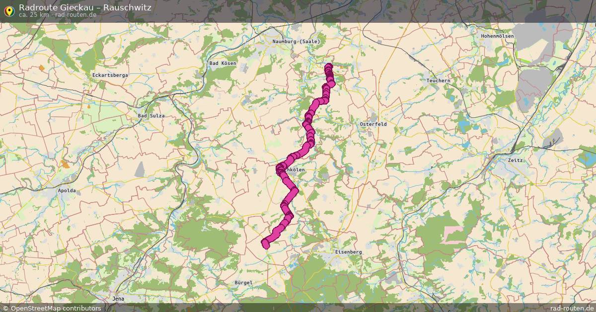 Fahrradroute Gieckau – Rauschwitz