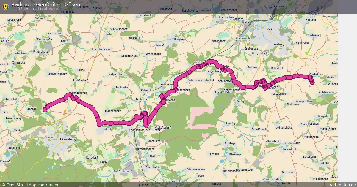 Radtour Geußnitz – Gösen