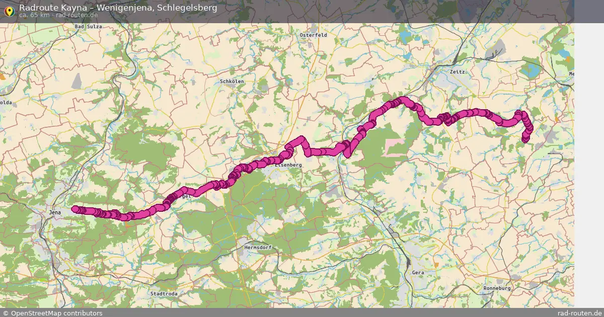 Radtour Kayna – Wenigenjena, Schlegelsberg