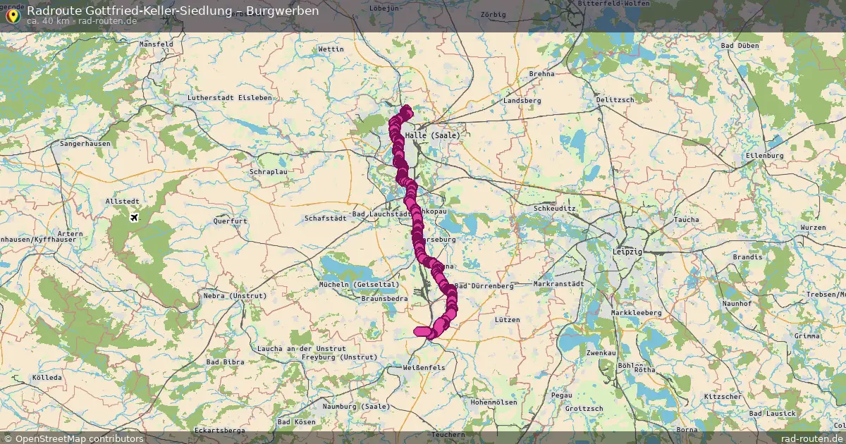 Radtour Gottfried-Keller-Siedlung – Burgwerben
