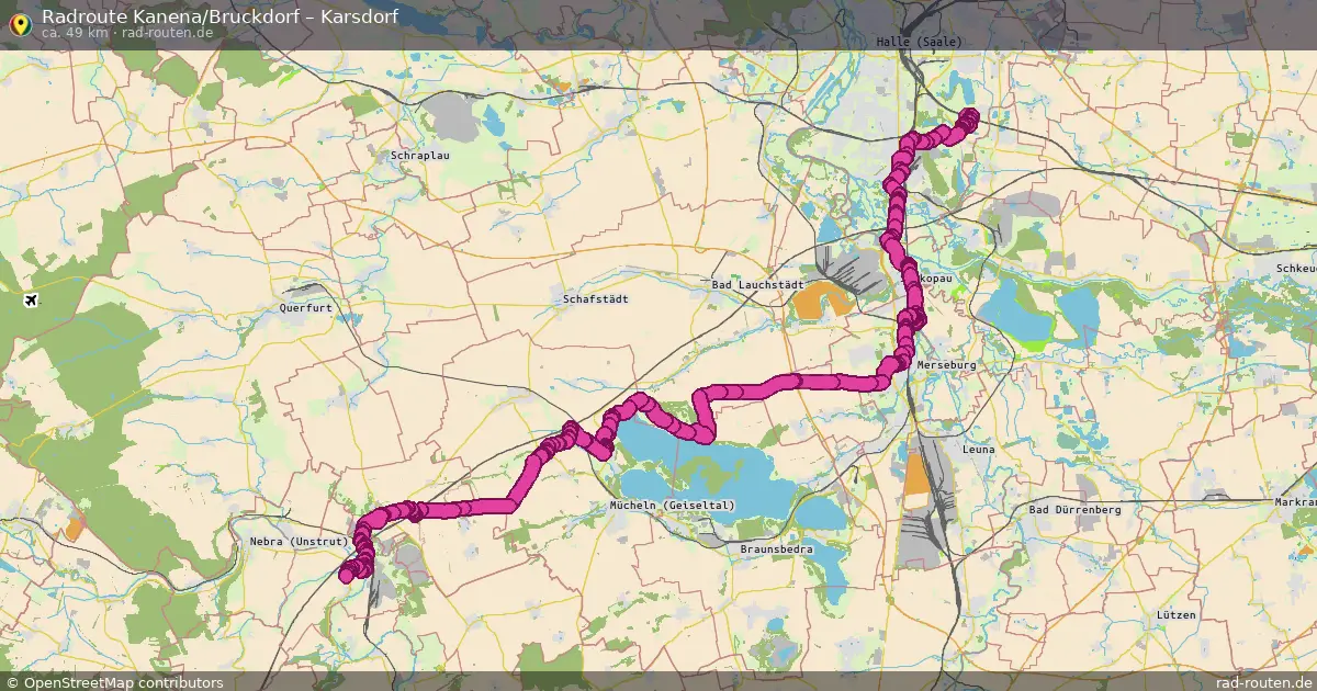Radtour Kanena Bruckdorf – Karsdorf