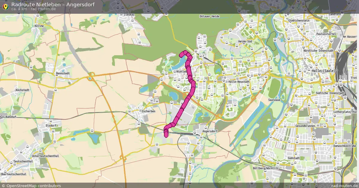 Radtour Nietleben – Angersdorf