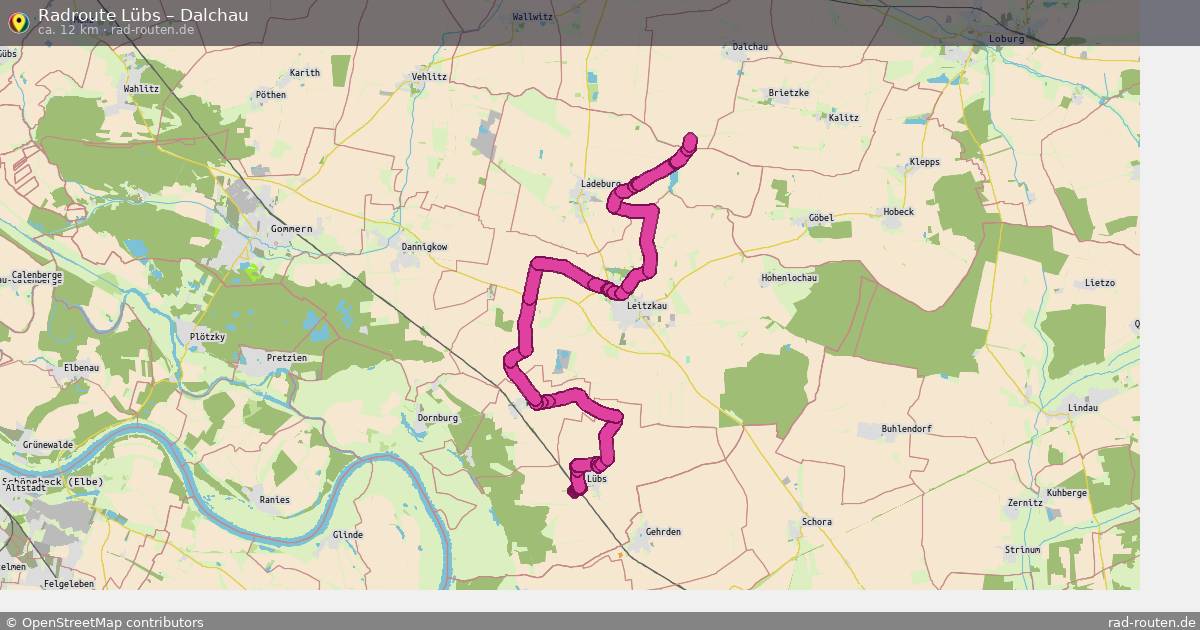Fahrradroute Lübs – Dalchau
