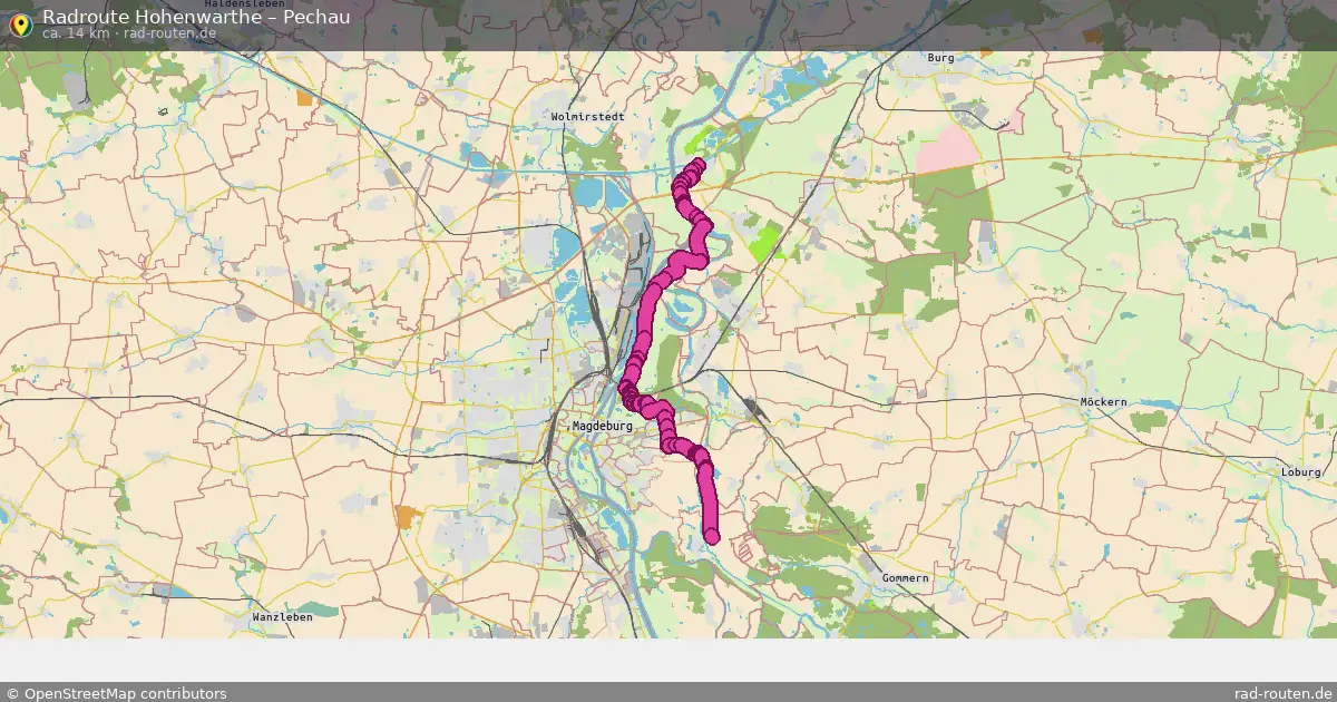 Radtour Hohenwarthe – Pechau