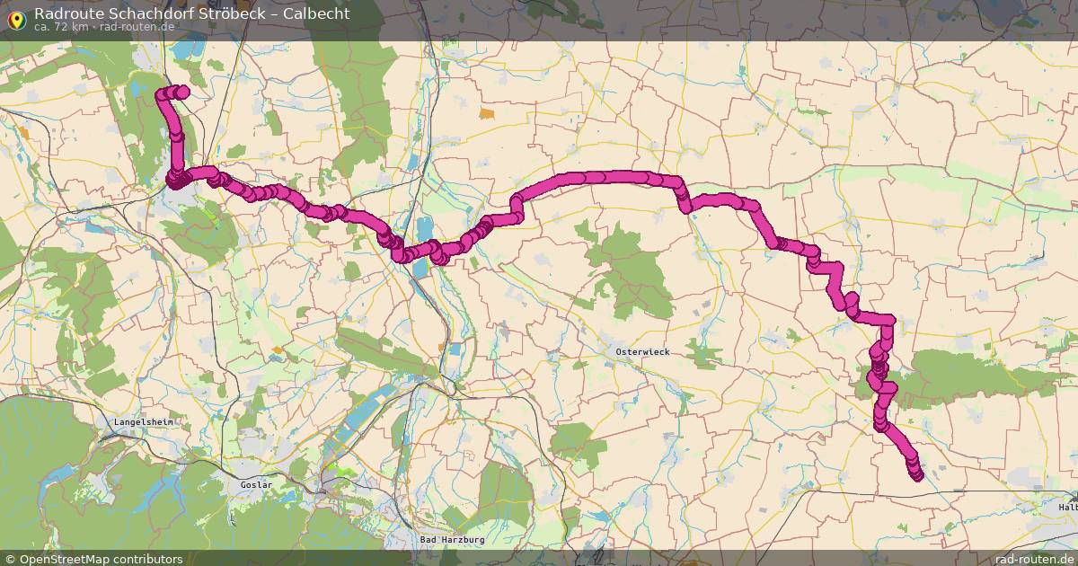 Fahrradroute Schachdorf Ströbeck – Calbecht