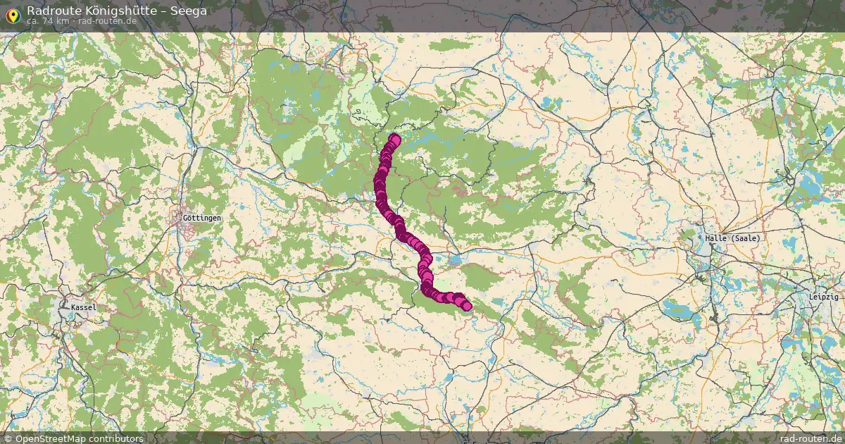 Fahrradroute Königshütte – Seega
