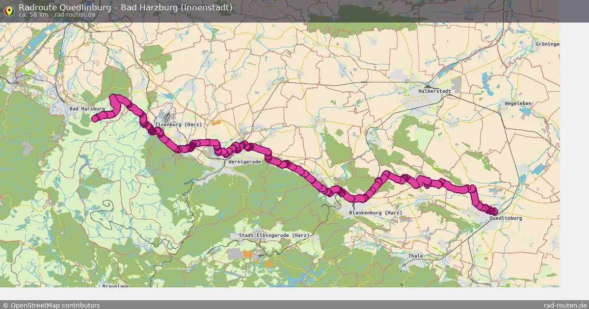 Radtour Quedlinburg – Bad Harzburg (Innenstadt)