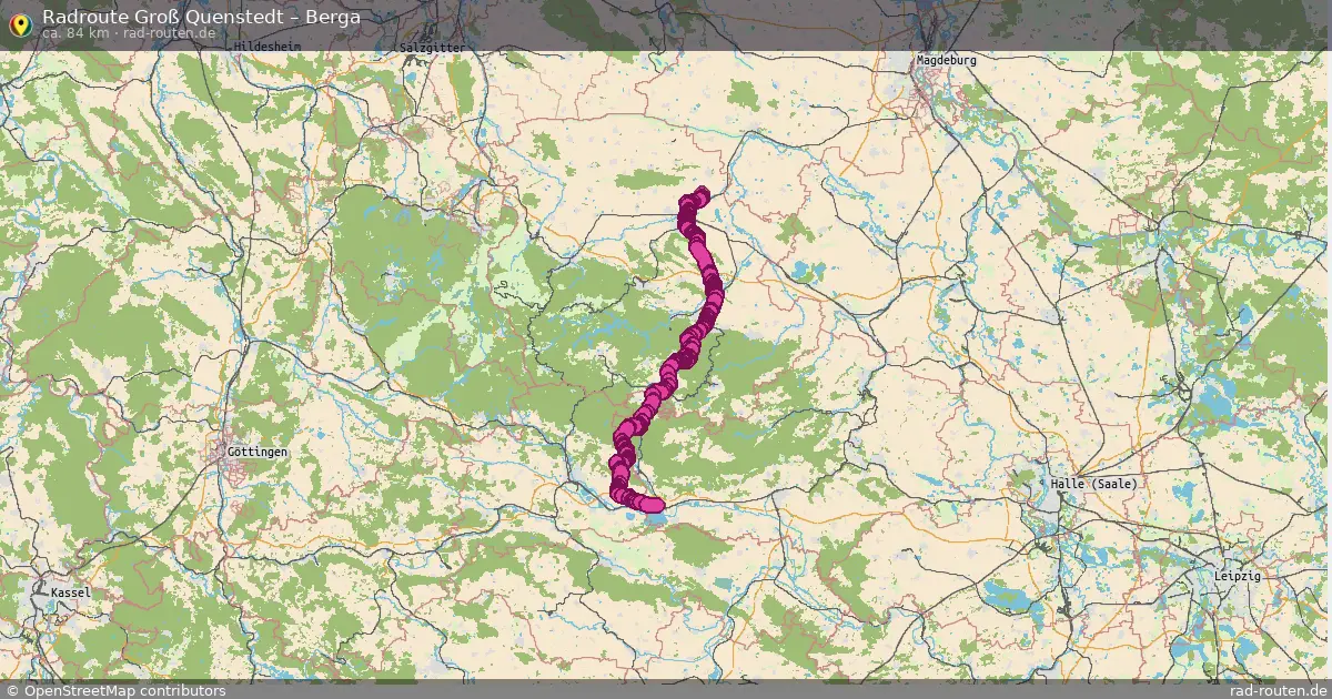 Fahrradroute Groß Quenstedt – Berga