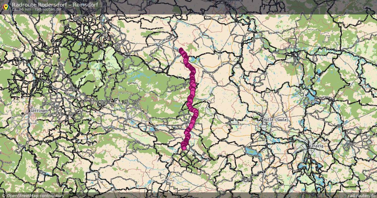 Fahrradroute Rodersdorf – Reinsdorf