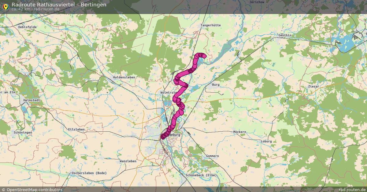Fahrradroute Rathausviertel – Bertingen