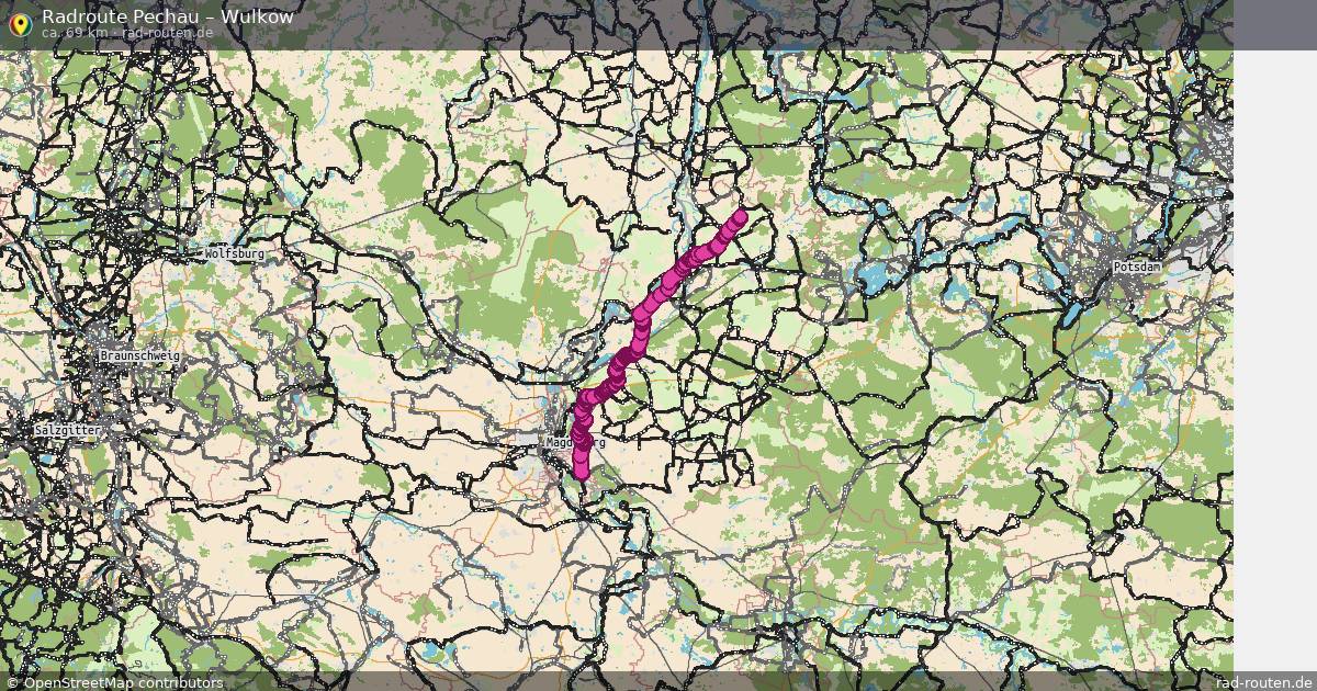Fahrradroute Pechau – Wulkow
