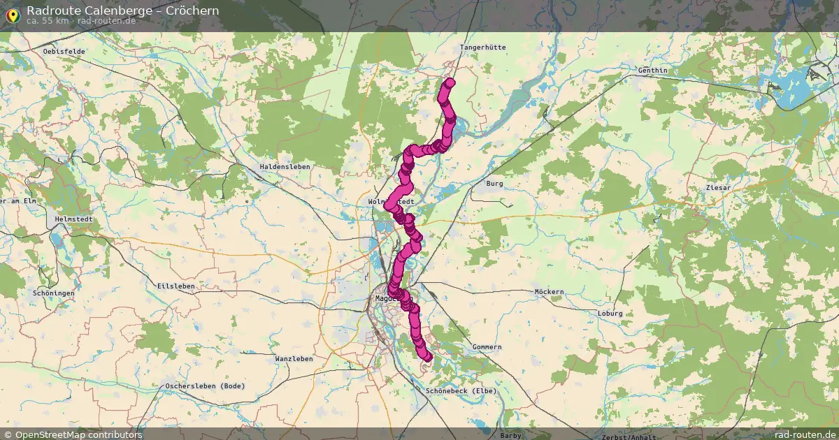 Fahrradroute von Calenberge nach Cröchern
