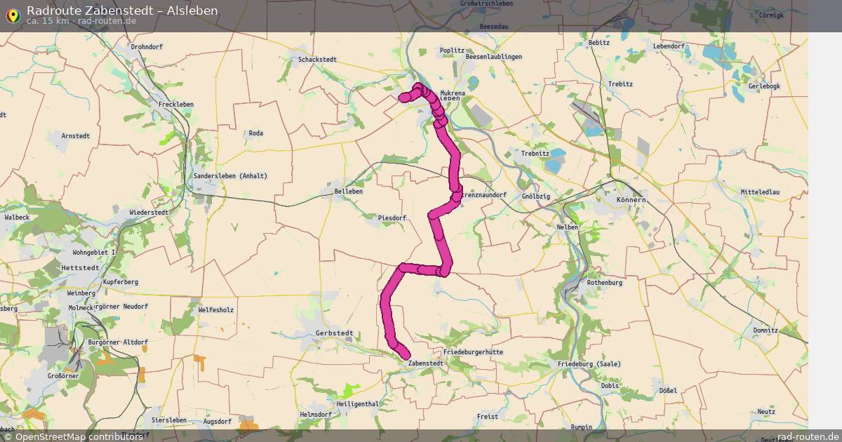 Fahrradroute Zabenstedt – Alsleben