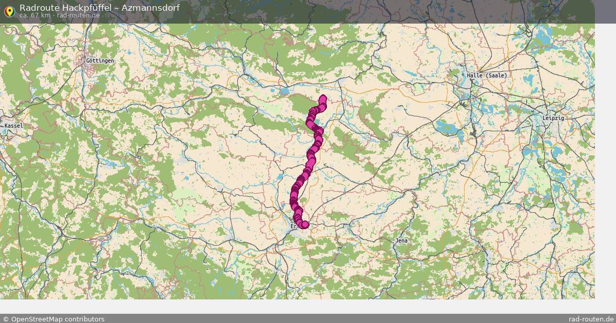 Fahrradroute Hackpfüffel – Azmannsdorf