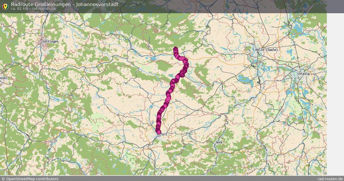 Fahrradroute Großleinungen – Johannesvorstadt