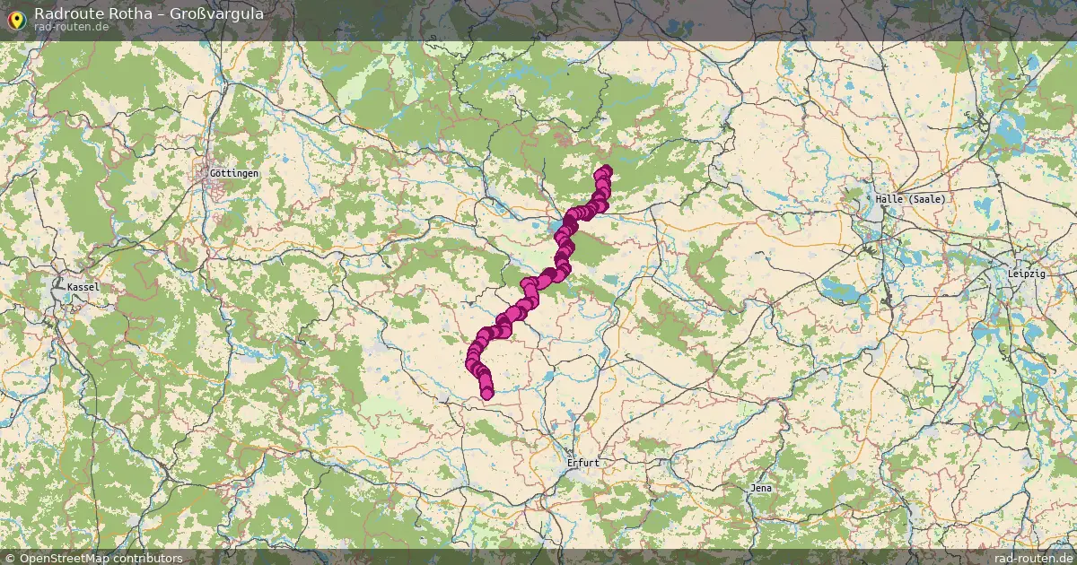 Radtour Rotha – Großvargula