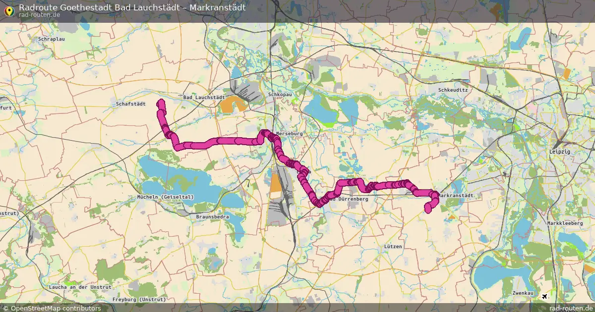 Radtour Goethestadt Bad Lauchstädt – Markranstädt
