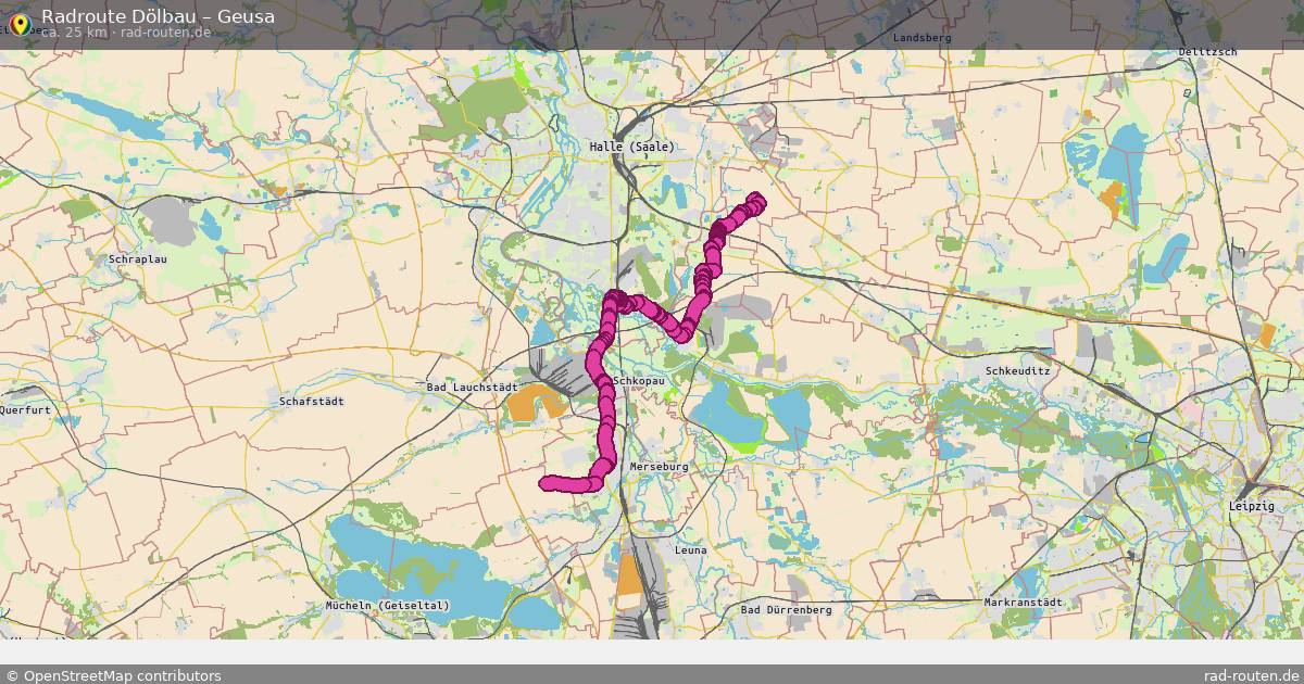 Fahrradroute Dölbau – Geusa