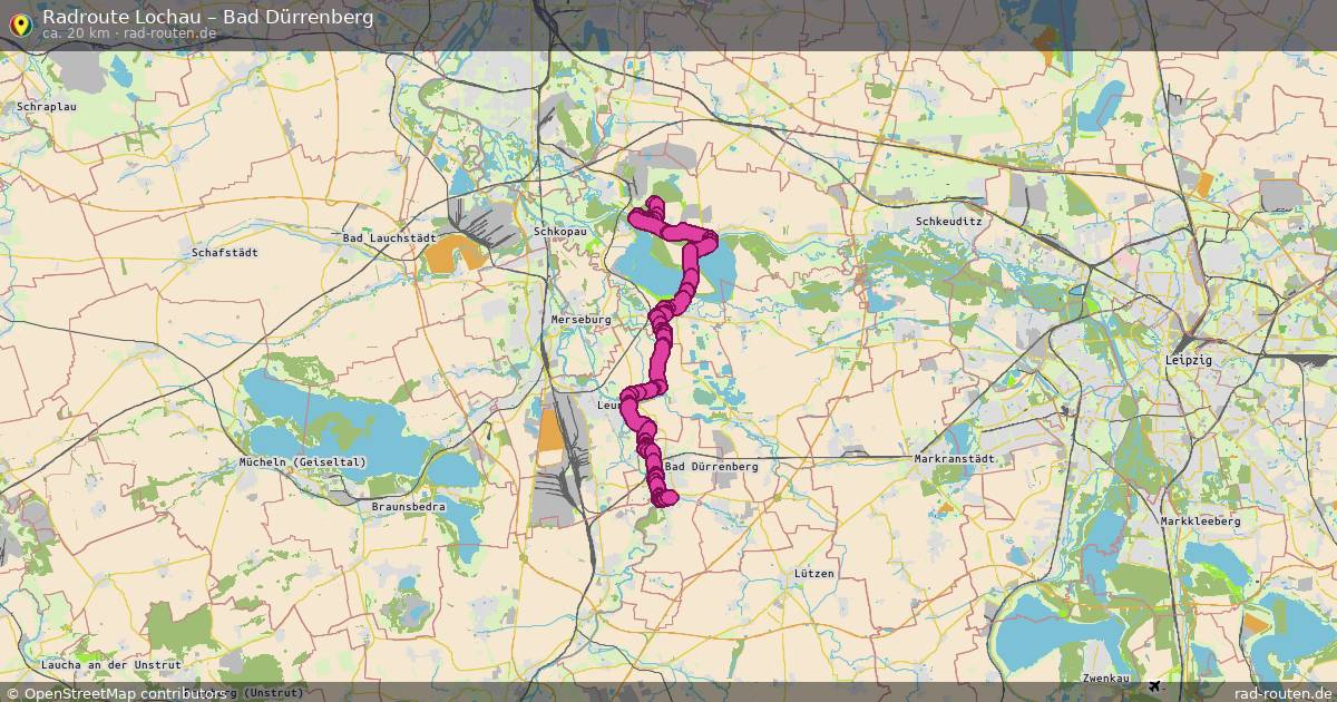 Fahrradroute Lochau – Bad Dürrenberg