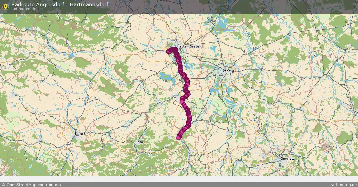Fahrradroute Angersdorf – Hartmannsdorf