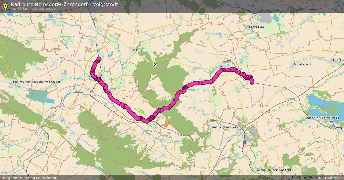 Fahrradroute Nemsdorf-Göhrendorf – Voigtstedt