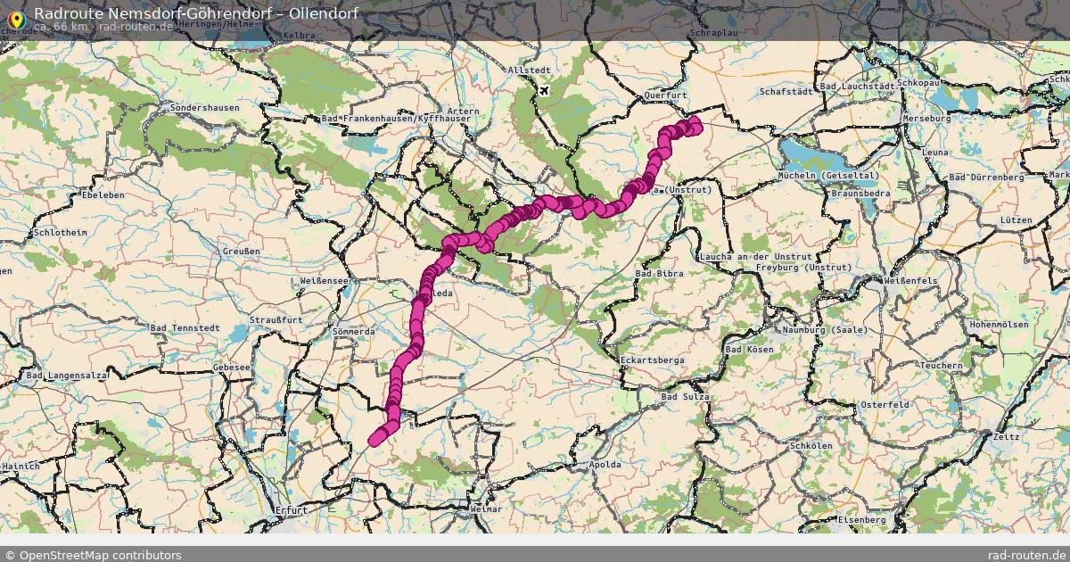 Fahrradroute Nemsdorf-Göhrendorf – Ollendorf