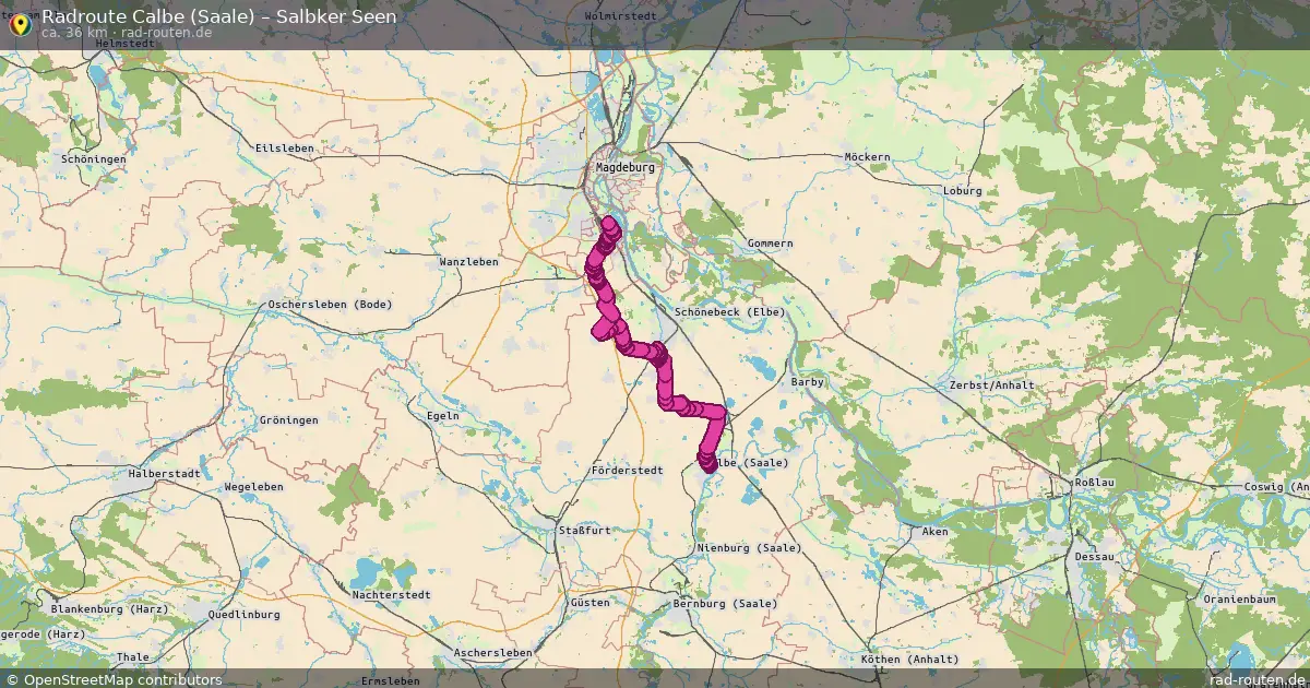 Radtour Calbe (Saale) – Salbker Seen