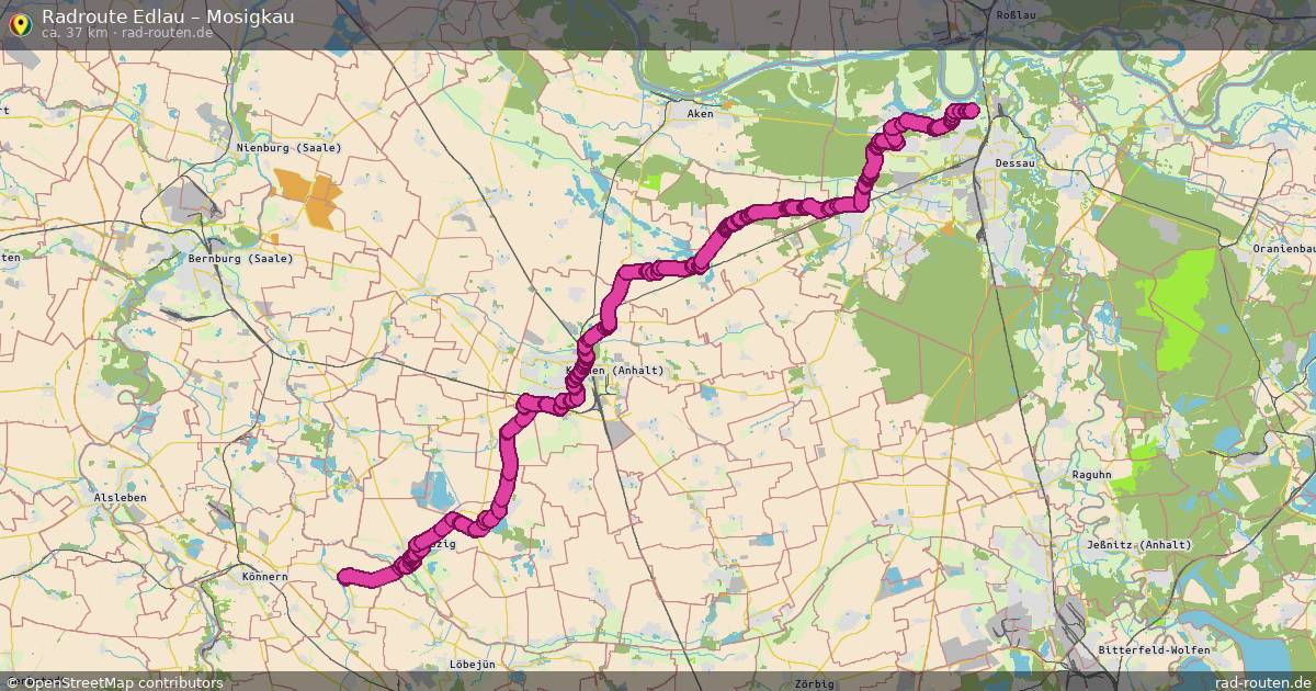 Fahrradroute Edlau – Mosigkau