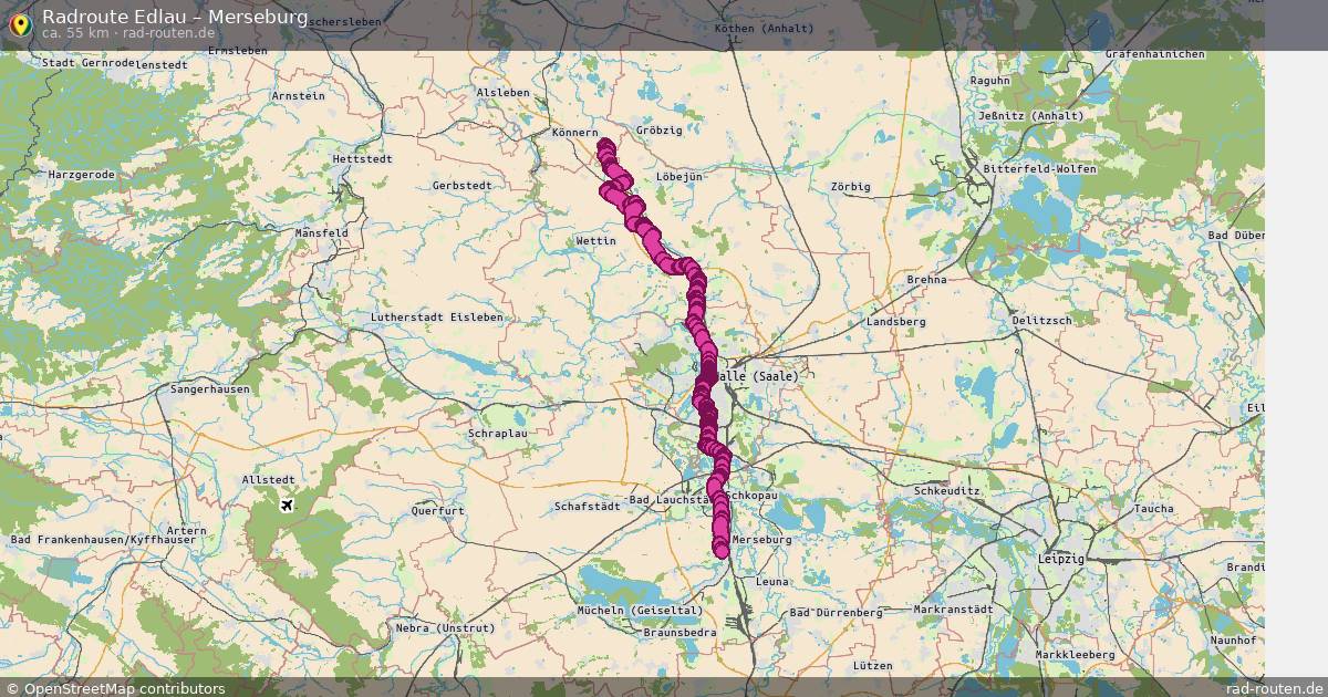 Fahrradroute Edlau – Merseburg