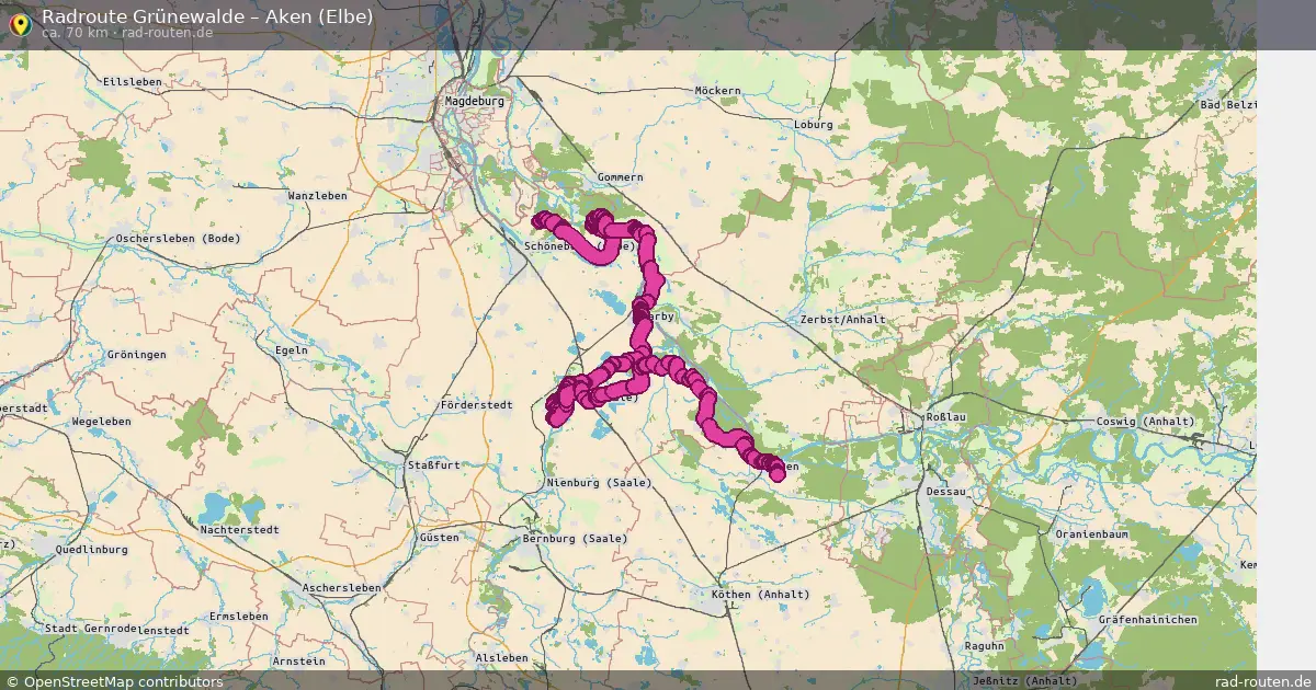 Radtour Grünewalde – Aken (Elbe)