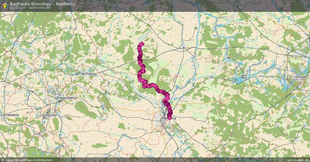 Radtour Kremkau – Biederitz