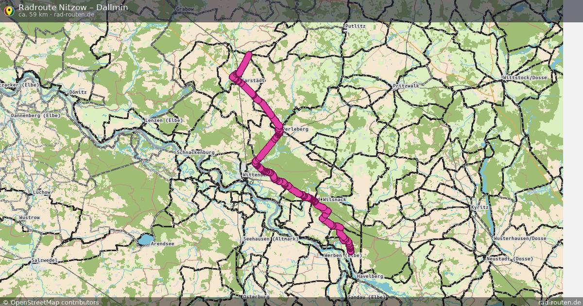Fahrradroute Nitzow – Dallmin