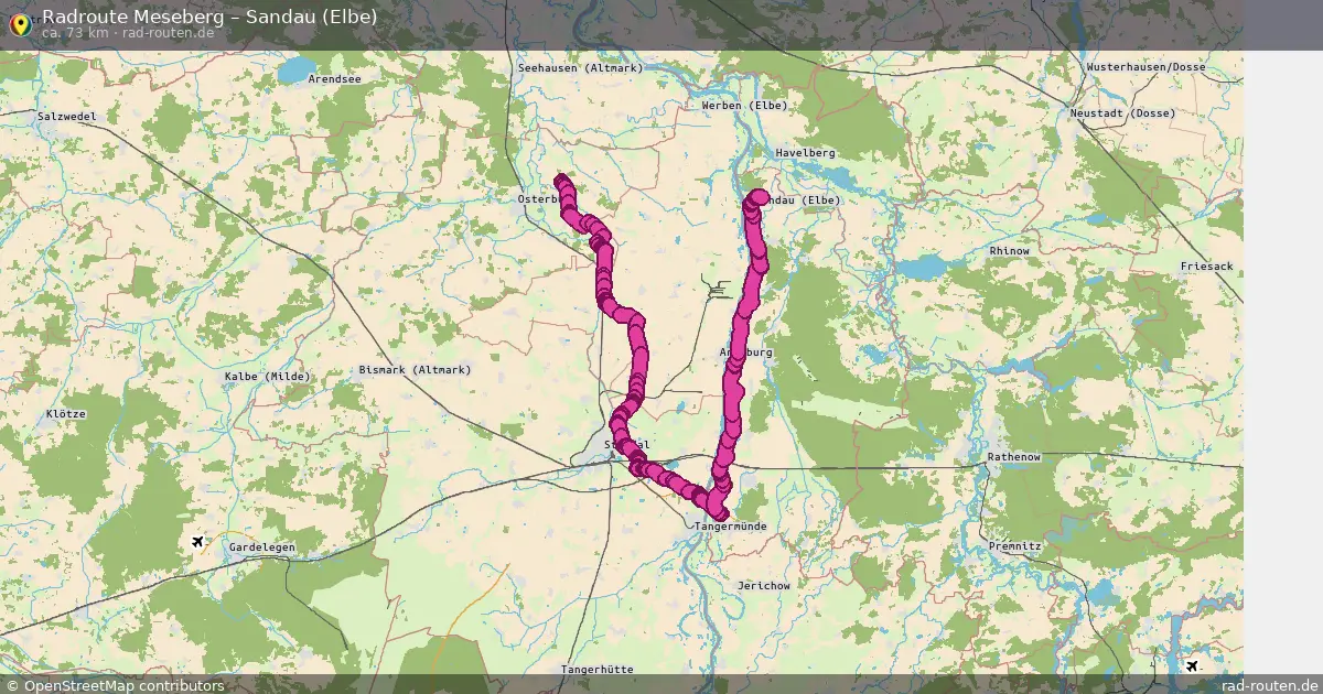 Radtour Meseberg – Sandau (Elbe)