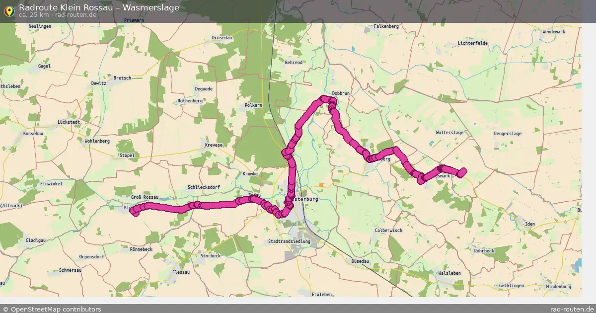 Radtour Klein Rossau – Wasmerslage