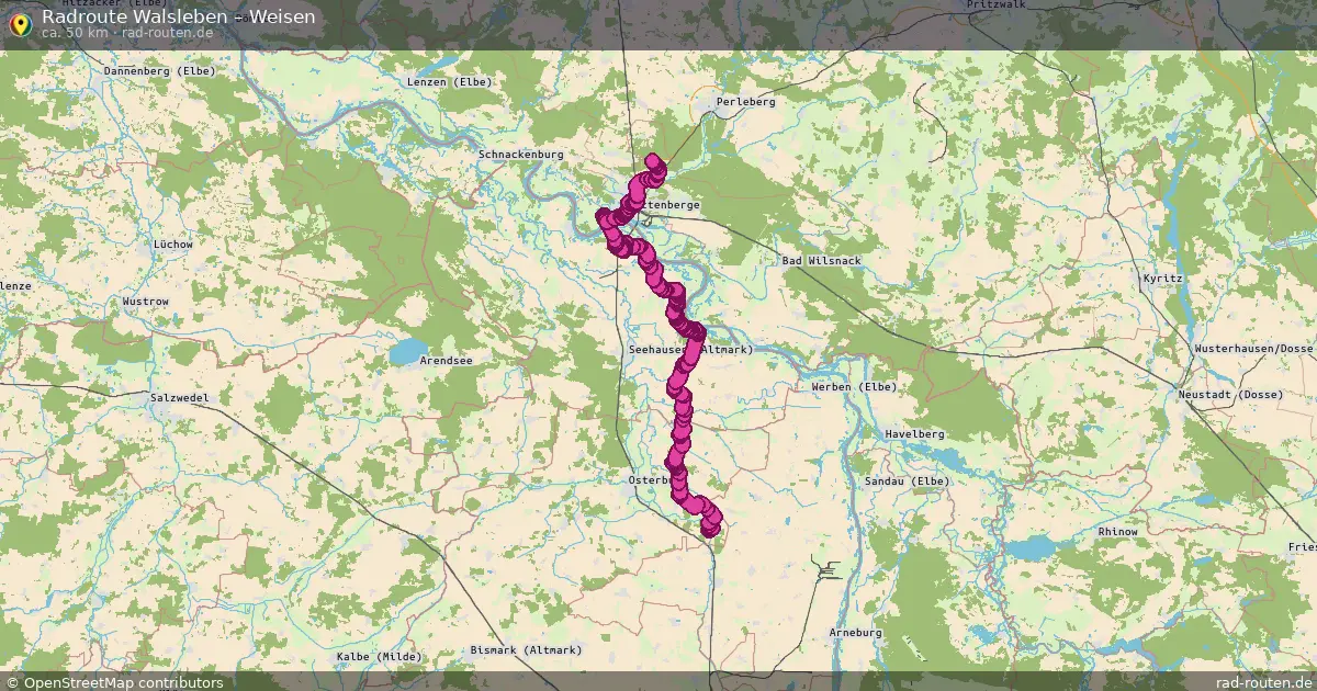 Fahrradroute Walsleben – Weisen