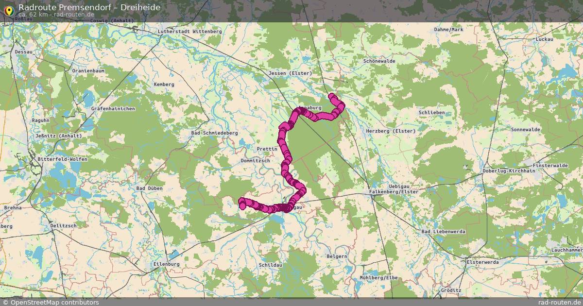 Fahrradroute Premsendorf – Dreiheide