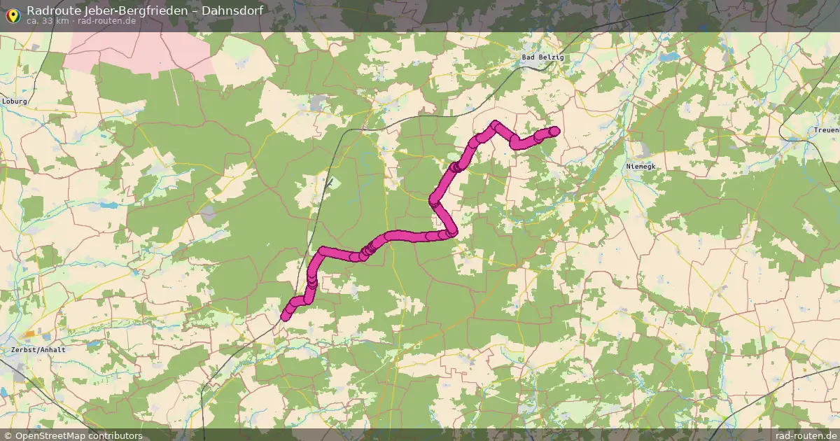 Radtour Jeber-Bergfrieden – Dahnsdorf