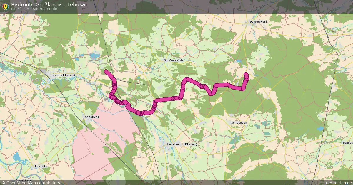 Radtour Großkorga – Lebusa