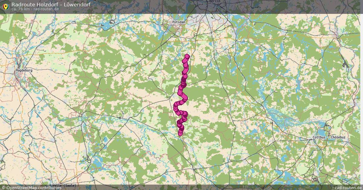 Fahrradroute Holzdorf – Löwendorf