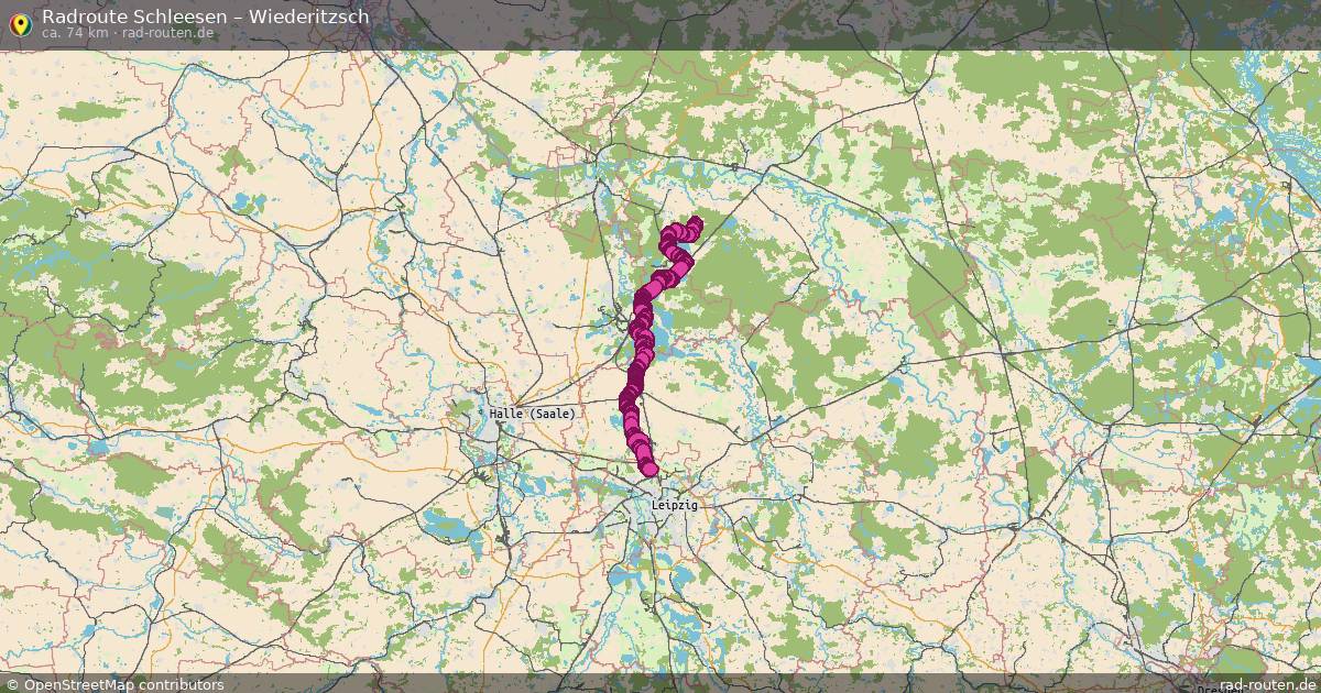 Fahrradroute Schleesen – Wiederitzsch