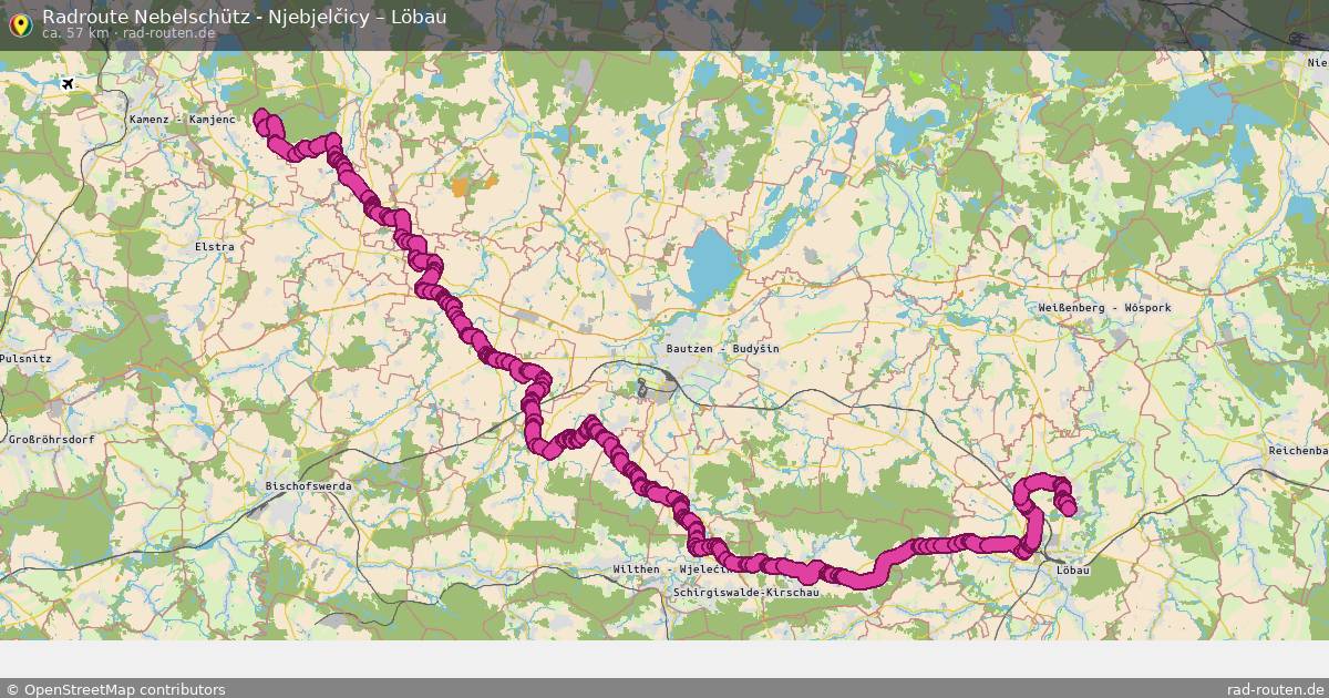 Radtour Nebelschütz - Njebjelčicy – Löbau