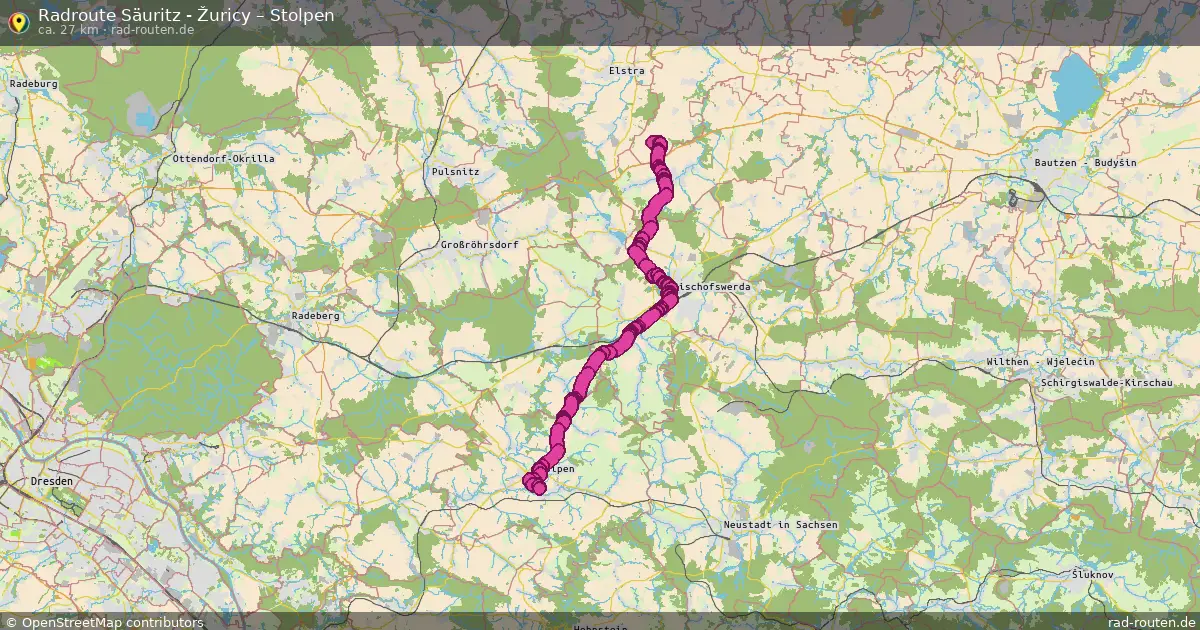 Radtour Säuritz - Žuricy – Stolpen