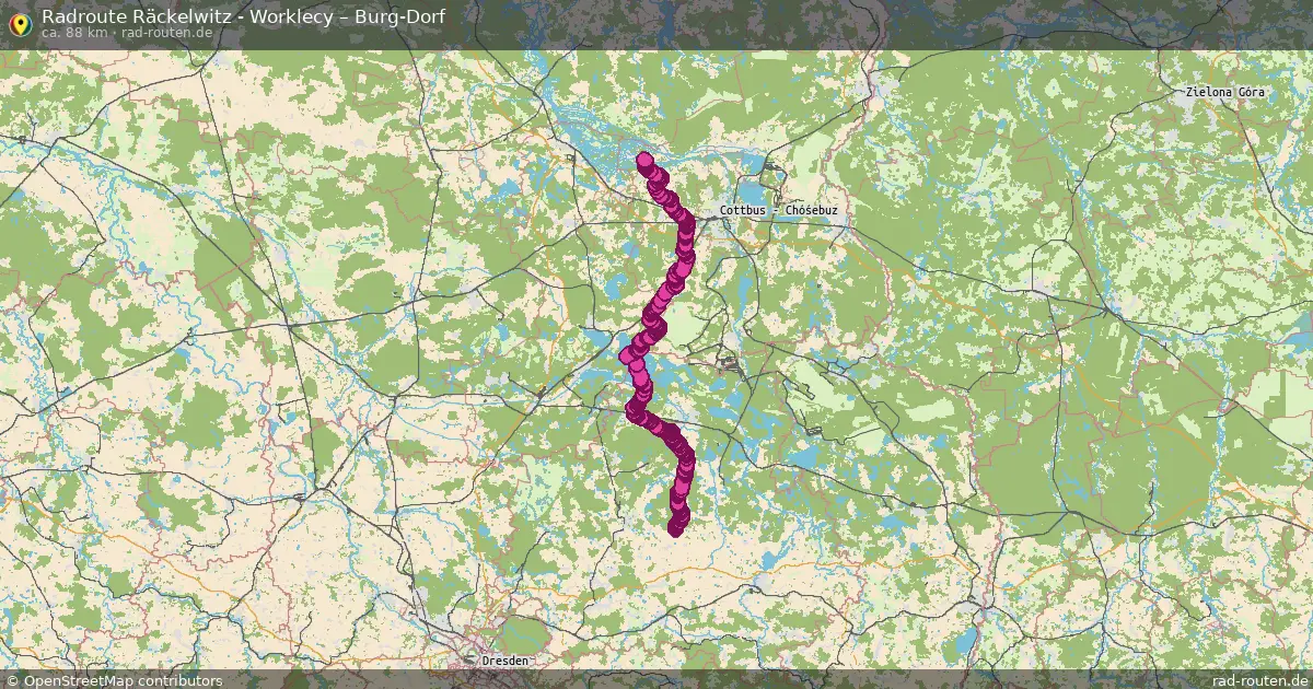 Radtour Räckelwitz - Worklecy – Burg-Dorf